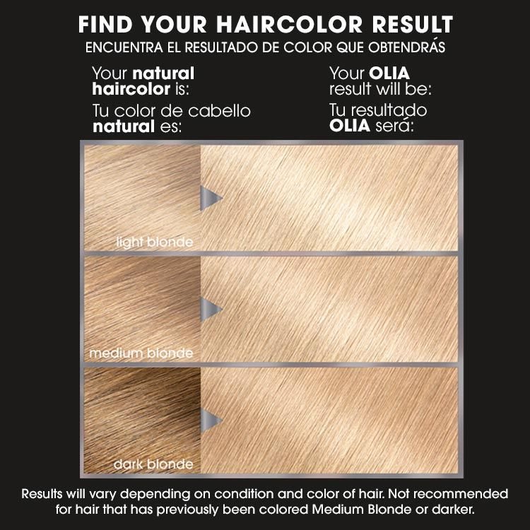 Olia 9 1/2.1 lightest ash blonde before after swatch